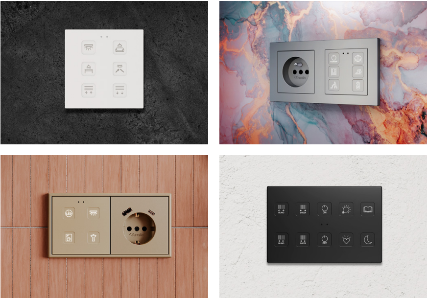 Luxury lighting switches close-up